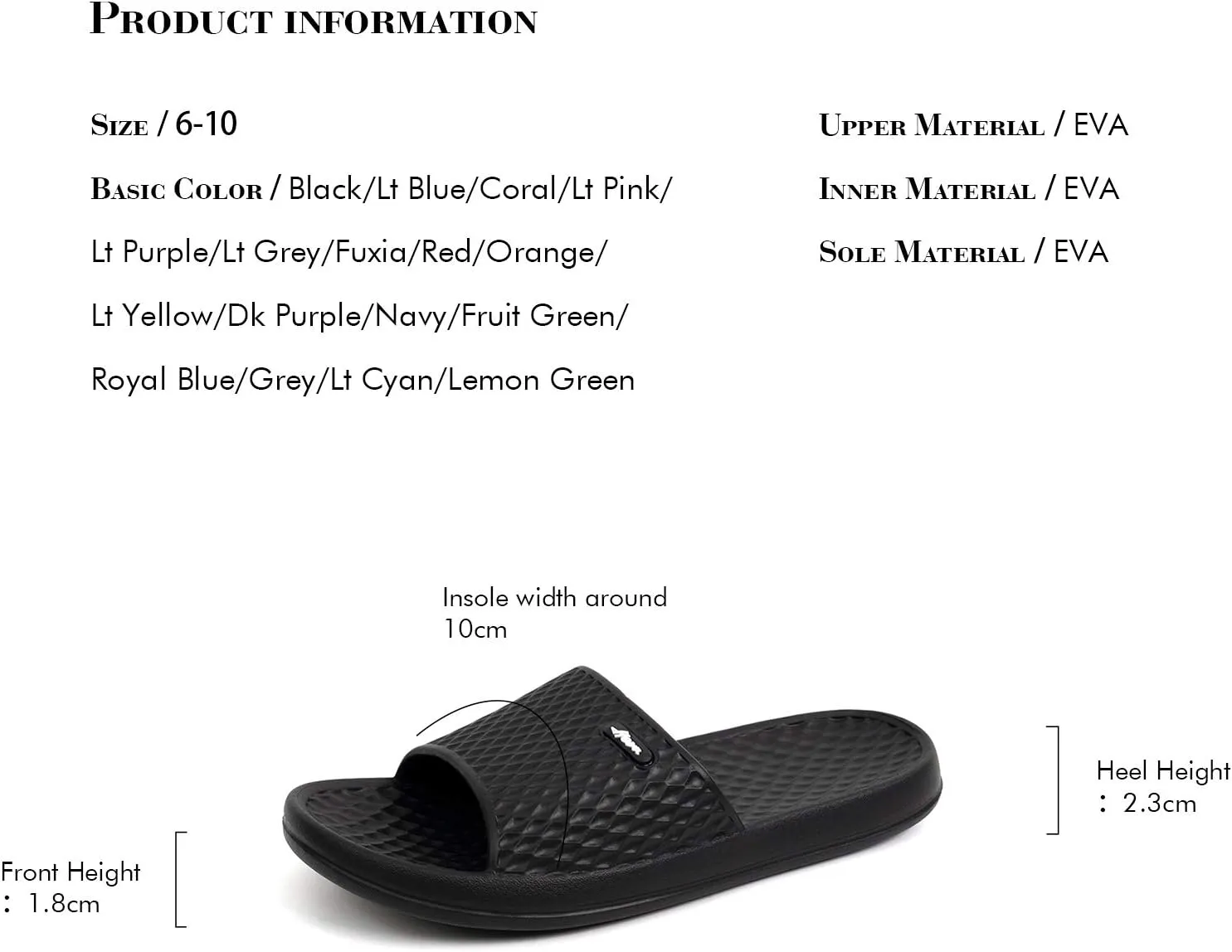 FUNKYMONKEY Womens Bathroom Shower Slippers Indoor Home Beach Non Slip Sandal
