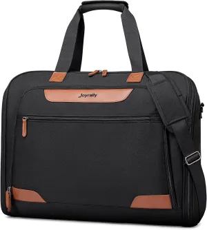 Garment Bags for Travel, Carry on Garment Bag with Shoulder Strap, Foldable Suit Travel Bags for Men, Wrinkle Free Garment Travel Bag for Hanging Clothes, Black