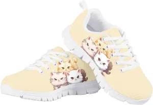 Girls Lightweight Sneakers Kids Cute Tennis Running Shoes Breathable Walking Shoes for Little Girls