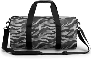 Gym Bag 17in for Men Women, Waterproof Foldable Sports Organizer, Durable Workout Travel Duffle Bag, Deep Fog Gray-93