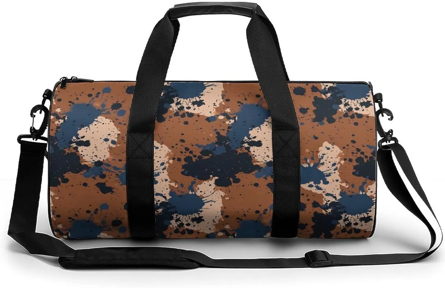 Gym Bag 17in for Men Women, Waterproof Foldable Sports Organizer, Durable Workout Travel Duffle Bag, Energetic Spray Effect-368