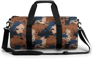 Gym Bag 17in for Men Women, Waterproof Foldable Sports Organizer, Durable Workout Travel Duffle Bag, Energetic Spray Effect-368