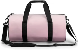 Gym Bag 17in for Men Women, Waterproof Foldable Sports Organizer, Durable Workout Travel Duffle Bag, Rose Quartz to Blush - 2224