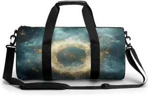 Gym Bag 17in for Men Women, Waterproof Foldable Sports Organizer, Durable Workout Travel Duffle Bag, Rune Magic Explosion-48