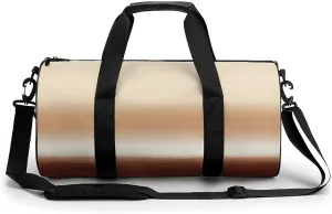 Gym Bag 17in for Men Women, Waterproof Foldable Sports Organizer, Durable Workout Travel Duffle Bag, Warm Glow Horizon-1554