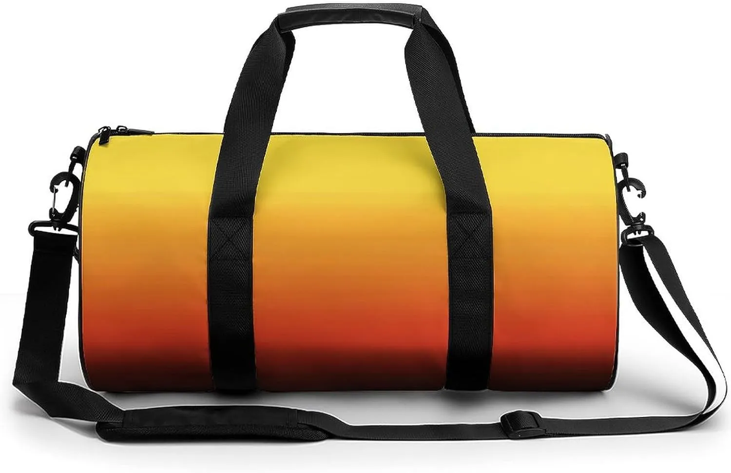 Gym Bag 17in for Men Women, Waterproof Foldable Sports Organizer, Durable Workout Travel Duffle Bag, Warm Horizon Gradient-1614