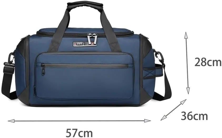 Gym Bag for Men with Shoes Compartment Duffle Bag and Gym Backpack Waterproof Sports Bags for Men Multipurpose Weekender Overnight Bag(Black)