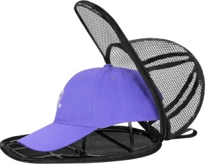 Hat Washer Cage for Baseball Caps, Upgraded Cap Washing Cage for Washing Machine or Dishwasher, Foldable Hat Rack with Mesh Bag, Black