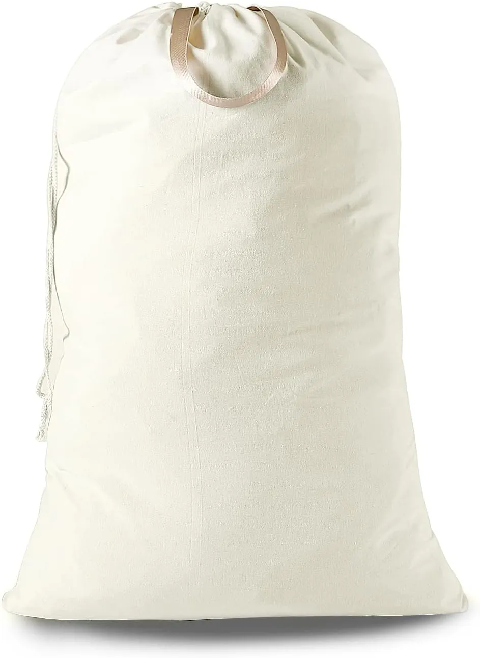 Heavy Duty Laundry Bag with Drawstring and Handle, Extra Large Travel Dirty Clothes Bag for Laundromat and Household, Durable Rip-Stop Laundry Hamper Liner, 8 Solid color(28 x 40 Inch) by SANFERGE