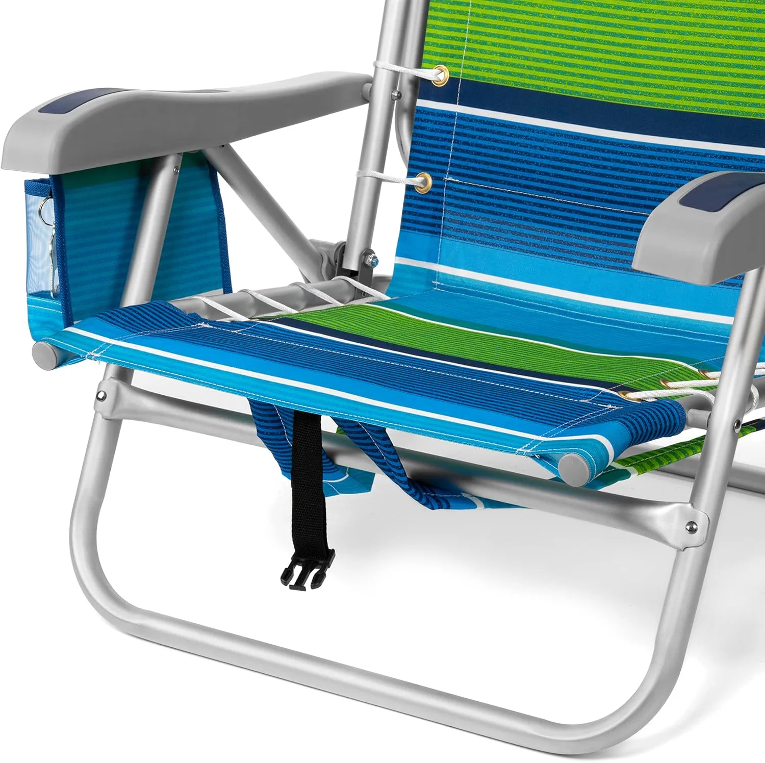 Homevative Backpack Fold-Up Beach Chair, 5 Positions, Towel bar, Cooler, Storage Pouch, Cup Holder and Phone Pocket