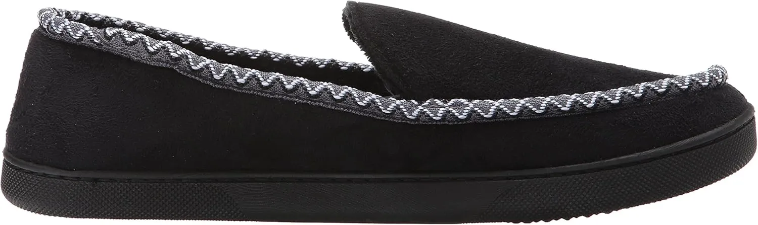 isotoner Men's Microsuede Moc W WD Braid Flat