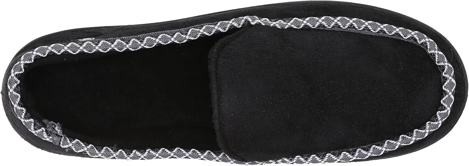 isotoner Men's Microsuede Moc W WD Braid Flat