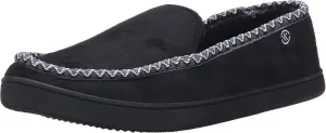 isotoner Men's Microsuede Moc W WD Braid Flat