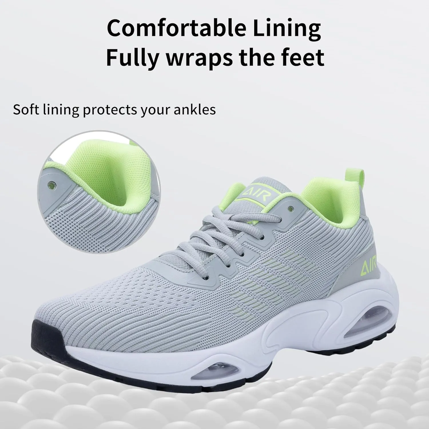 JARLIF Men's Air Running Shoes Athletic Cushioned Tennis Shoes Comfortable Supportive Sport Gym Jogging Sneaker Size 7-13
