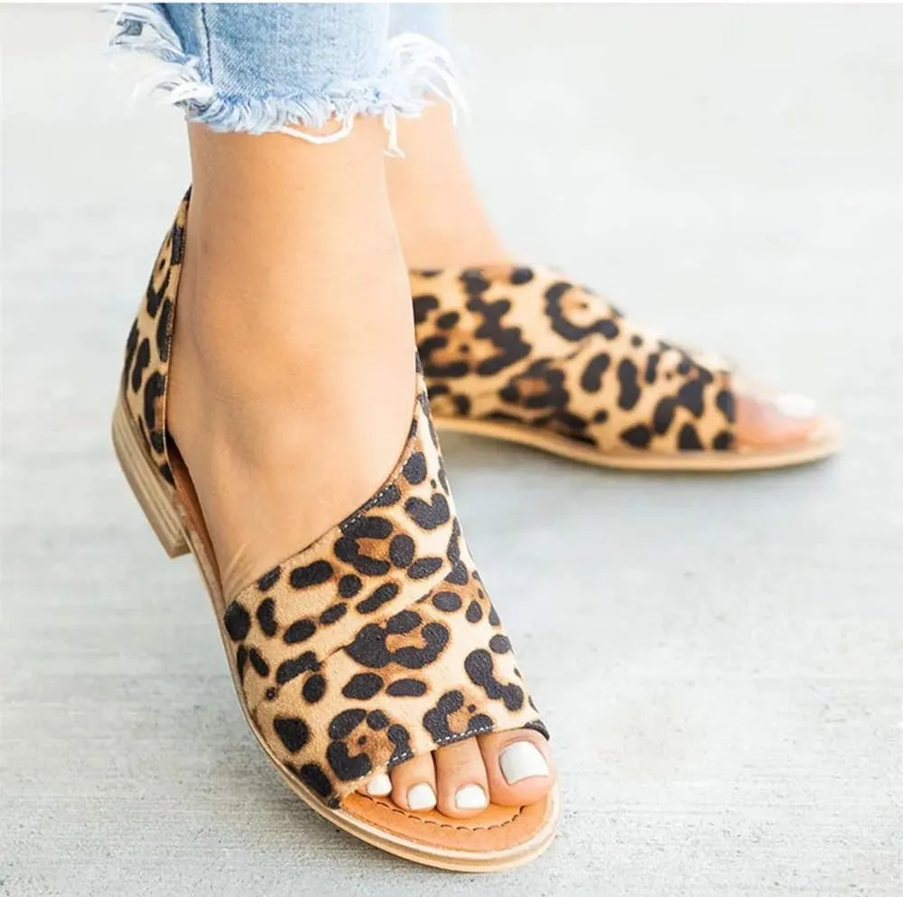 JITUUE Flat Sandals for Women Open Toe Slip on Low Heel Shoes Dress Gladiator Side Cutout Ankle Slides Summer