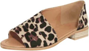 JITUUE Flat Sandals for Women Open Toe Slip on Low Heel Shoes Dress Gladiator Side Cutout Ankle Slides Summer
