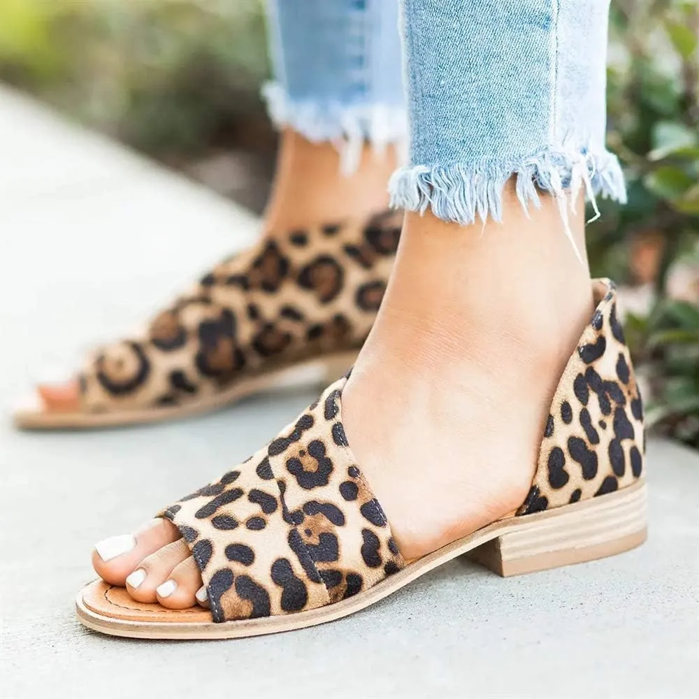 JITUUE Flat Sandals for Women Open Toe Slip on Low Heel Shoes Dress Gladiator Side Cutout Ankle Slides Summer