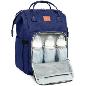 KeaBabies Baby Diaper Bag Backpack - Large Baby Bag for Boys, Girls, Waterproof Multi Function Travel Diaper Backpack with Changing Pad, Durable Travel Essentials for Moms and Dads (Marine Blue)