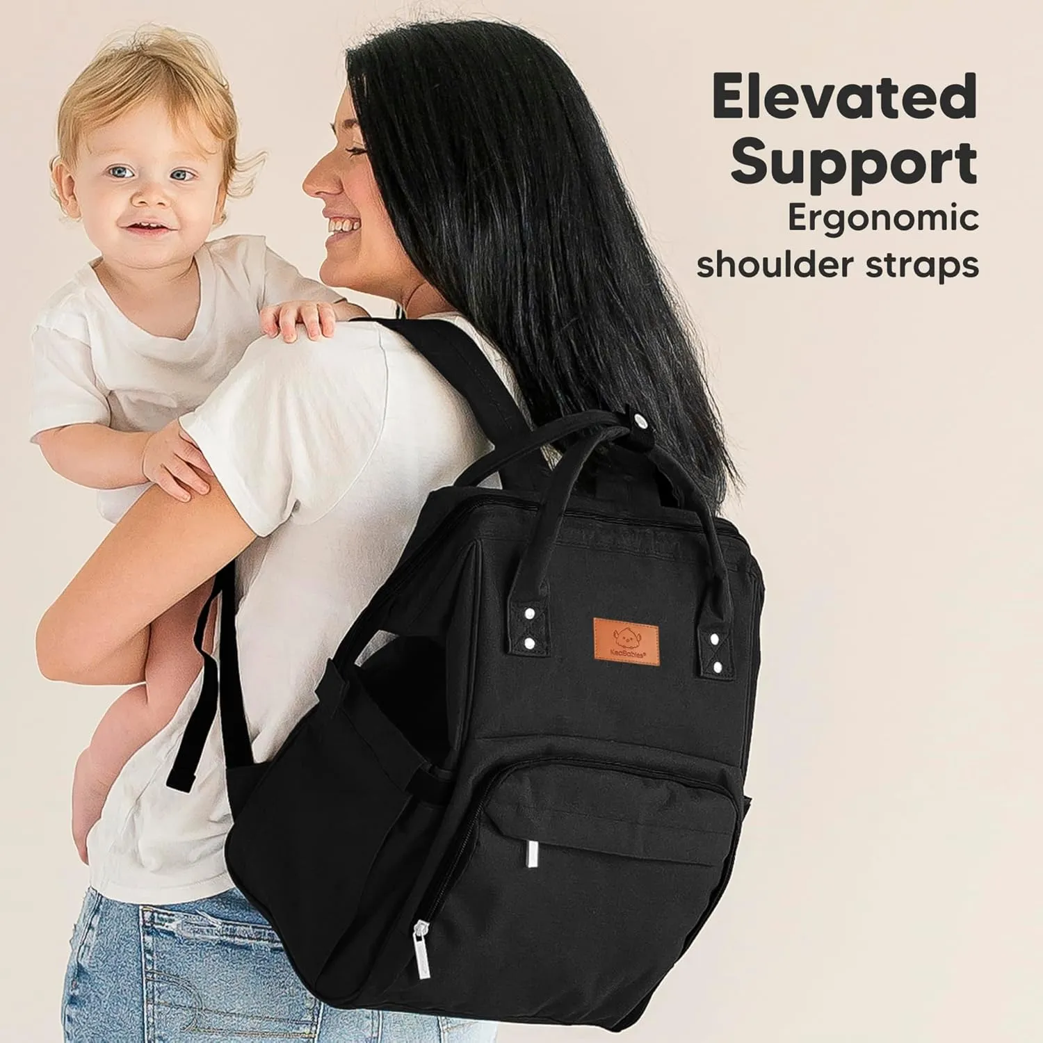 KeaBabies Baby Diaper Bag Backpack - Large Baby Bag for Boys, Girls, Waterproof Multi Function Travel Diaper Backpack with Changing Pad, Durable Travel Essentials for Moms and Dads (Marine Blue)