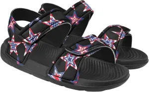 Kids Double Buckle Sandals Fashion Lightweight Non Slip Slides Shoe with Arch Support for Toddler Little Kids Black Sole