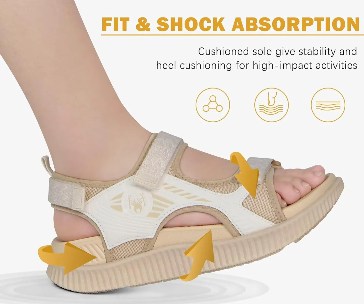 KuaiLu Womens Orthopedic Walking Sandals Recovery Sport Outdoor Hiking Water Sandles Thick Athletic Cushion Adjustable Strap Sandals with Comfortable Plantar Fasciitis Arch Support