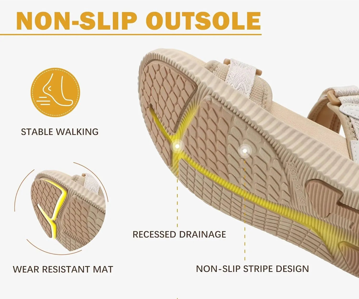 KuaiLu Womens Orthopedic Walking Sandals Recovery Sport Outdoor Hiking Water Sandles Thick Athletic Cushion Adjustable Strap Sandals with Comfortable Plantar Fasciitis Arch Support
