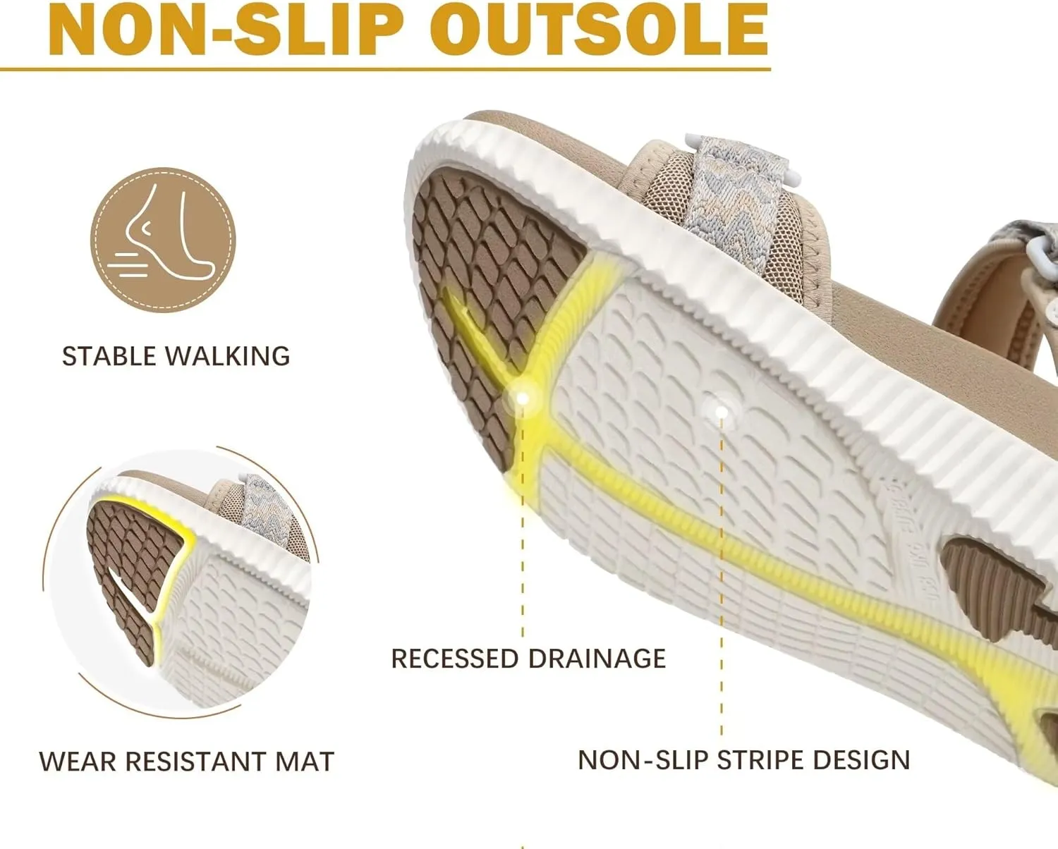 KuaiLu Womens Orthopedic Walking Sandals Recovery Sport Outdoor Hiking Water Sandles Thick Athletic Cushion Adjustable Strap Sandals with Comfortable Plantar Fasciitis Arch Support