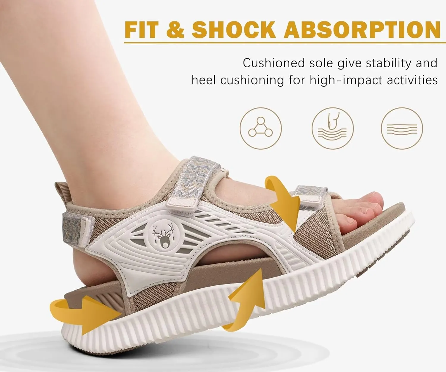 KuaiLu Womens Orthopedic Walking Sandals Recovery Sport Outdoor Hiking Water Sandles Thick Athletic Cushion Adjustable Strap Sandals with Comfortable Plantar Fasciitis Arch Support