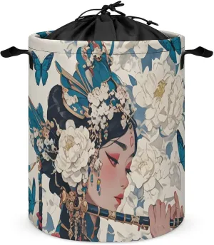 Laundry Hampers, Large Drawstring Laundry Bag, Removable Laundry Bags, Collapsible Storage Bin with Handles for Home Organization, Kids Room, Nursery Art