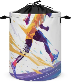 Laundry Hampers, Large Drawstring Laundry Bag, Removable Laundry Bags, Collapsible Storage Bin with Handles for Home Organization, Kids Room, Nursery Athletic Shoe