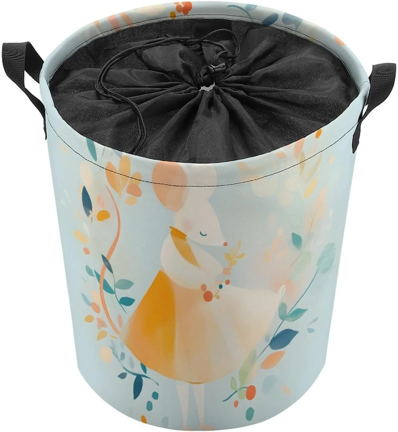 Laundry Hampers, Large Drawstring Laundry Bag, Removable Laundry Bags, Collapsible Storage Bin with Handles for Home Organization, Kids Room, Nursery Circle
