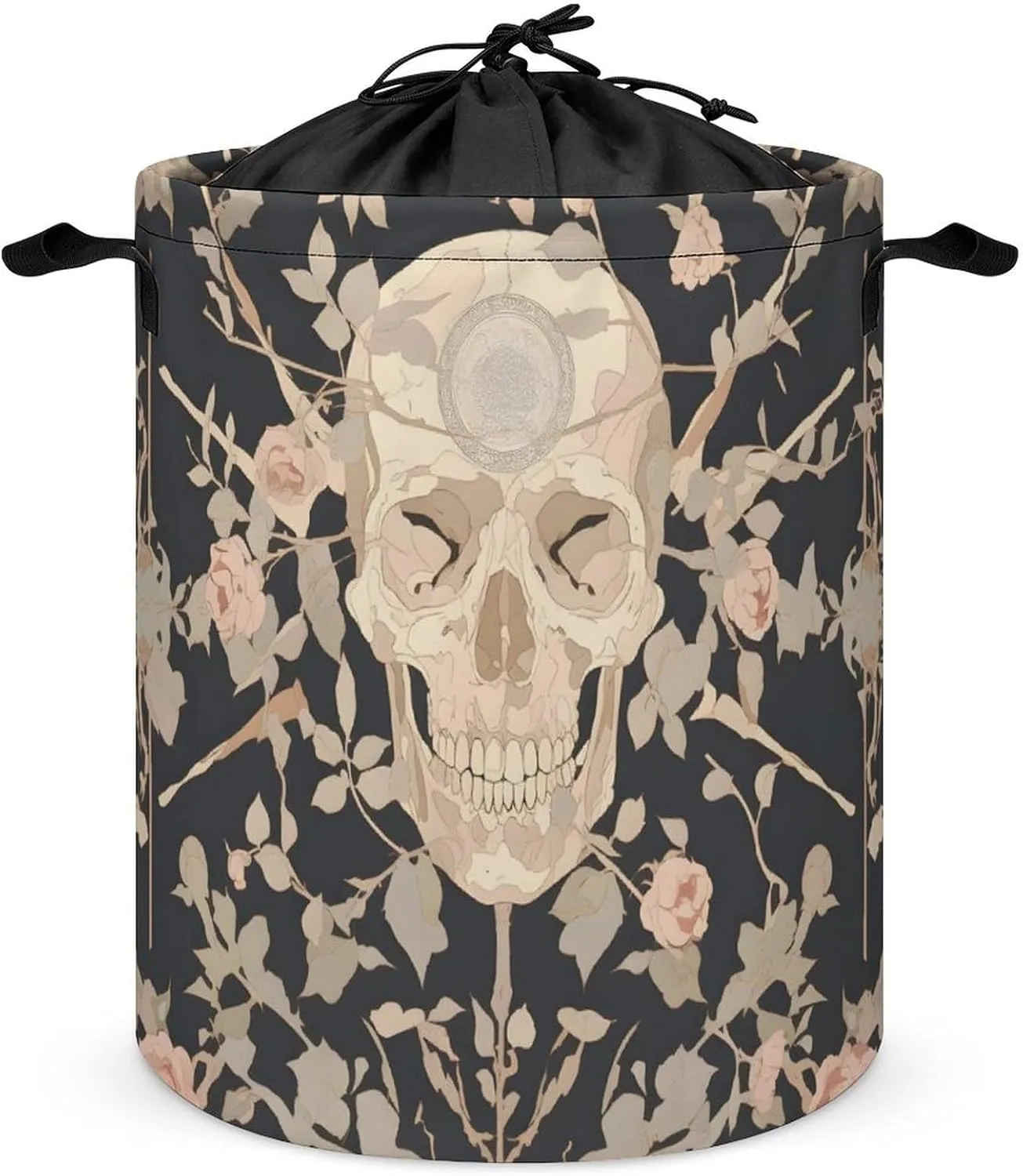 Laundry Hampers, Large Drawstring Laundry Bag, Removable Laundry Bags, Collapsible Storage Bin with Handles for Home Organization, Kids Room, Nursery Font