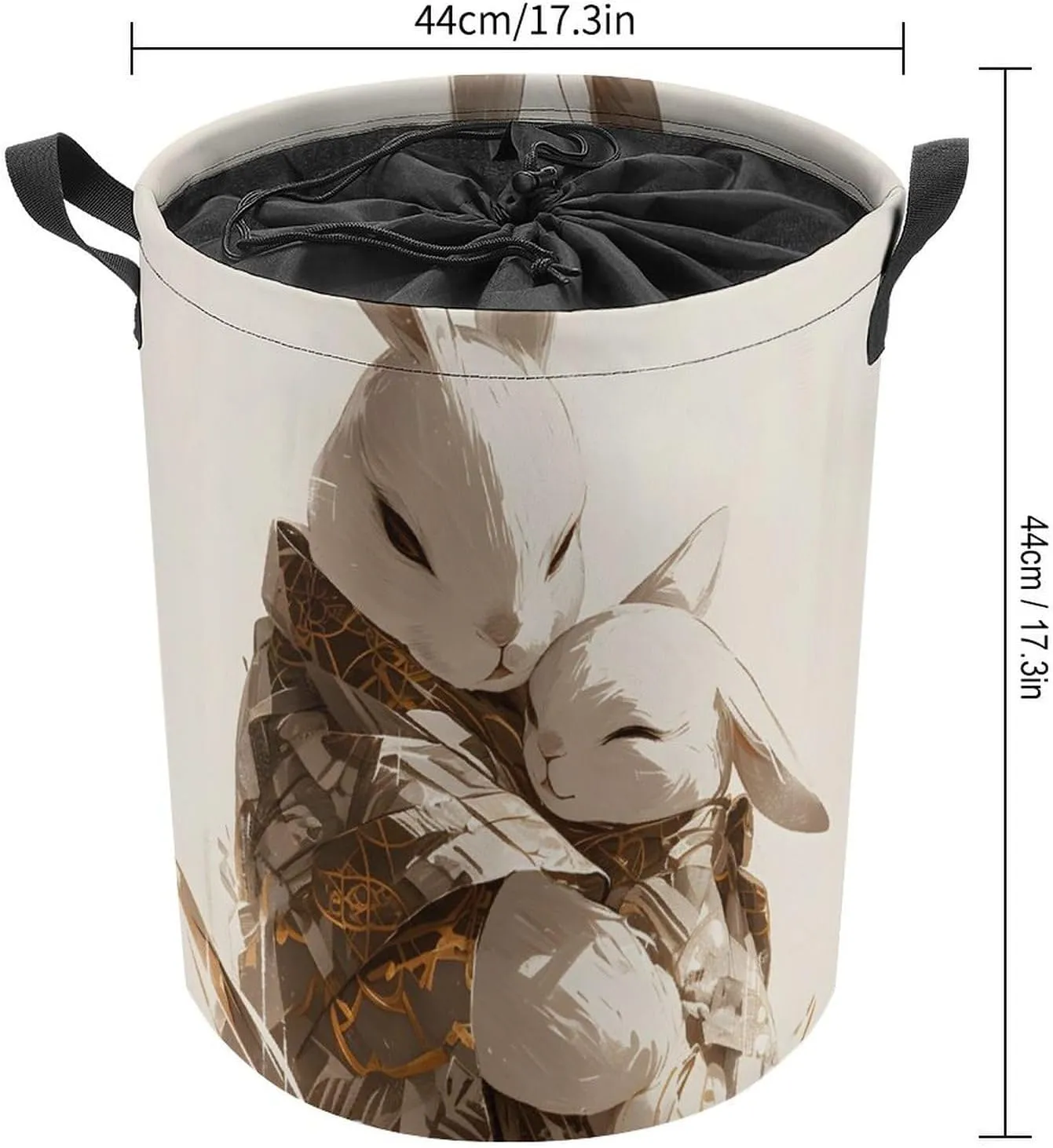 Laundry Hampers, Large Drawstring Laundry Bag, Removable Laundry Bags, Collapsible Storage Bin with Handles for Home Organization, Kids Room, Nursery Illustration