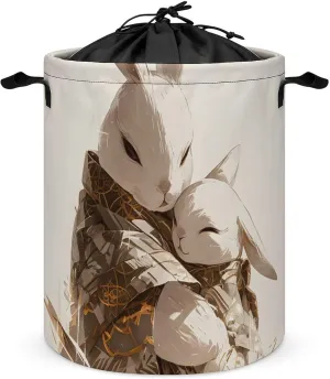 Laundry Hampers, Large Drawstring Laundry Bag, Removable Laundry Bags, Collapsible Storage Bin with Handles for Home Organization, Kids Room, Nursery Illustration