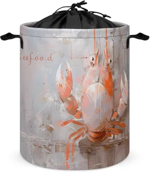 Laundry Hampers, Large Drawstring Laundry Bag, Removable Laundry Bags, Collapsible Storage Bin with Handles for Home Organization, Kids Room, Nursery Painting