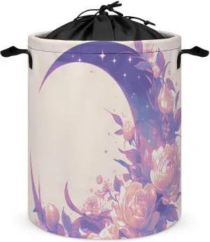 Laundry Hampers, Large Drawstring Laundry Bag, Removable Laundry Bags, Collapsible Storage Bin with Handles for Home Organization, Kids Room, Nursery Plant