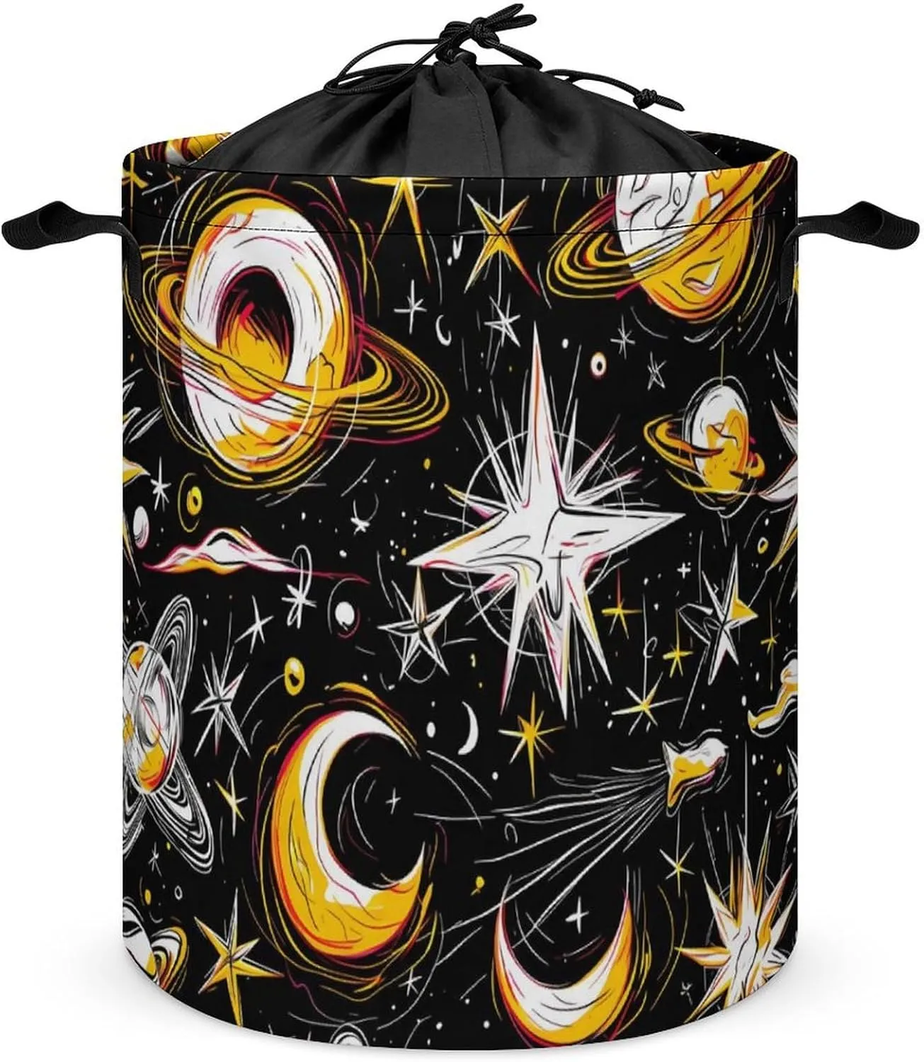 Laundry Hampers, Large Drawstring Laundry Bag, Removable Laundry Bags, Collapsible Storage Bin with Handles for Home Organization, Kids Room, Nursery Science