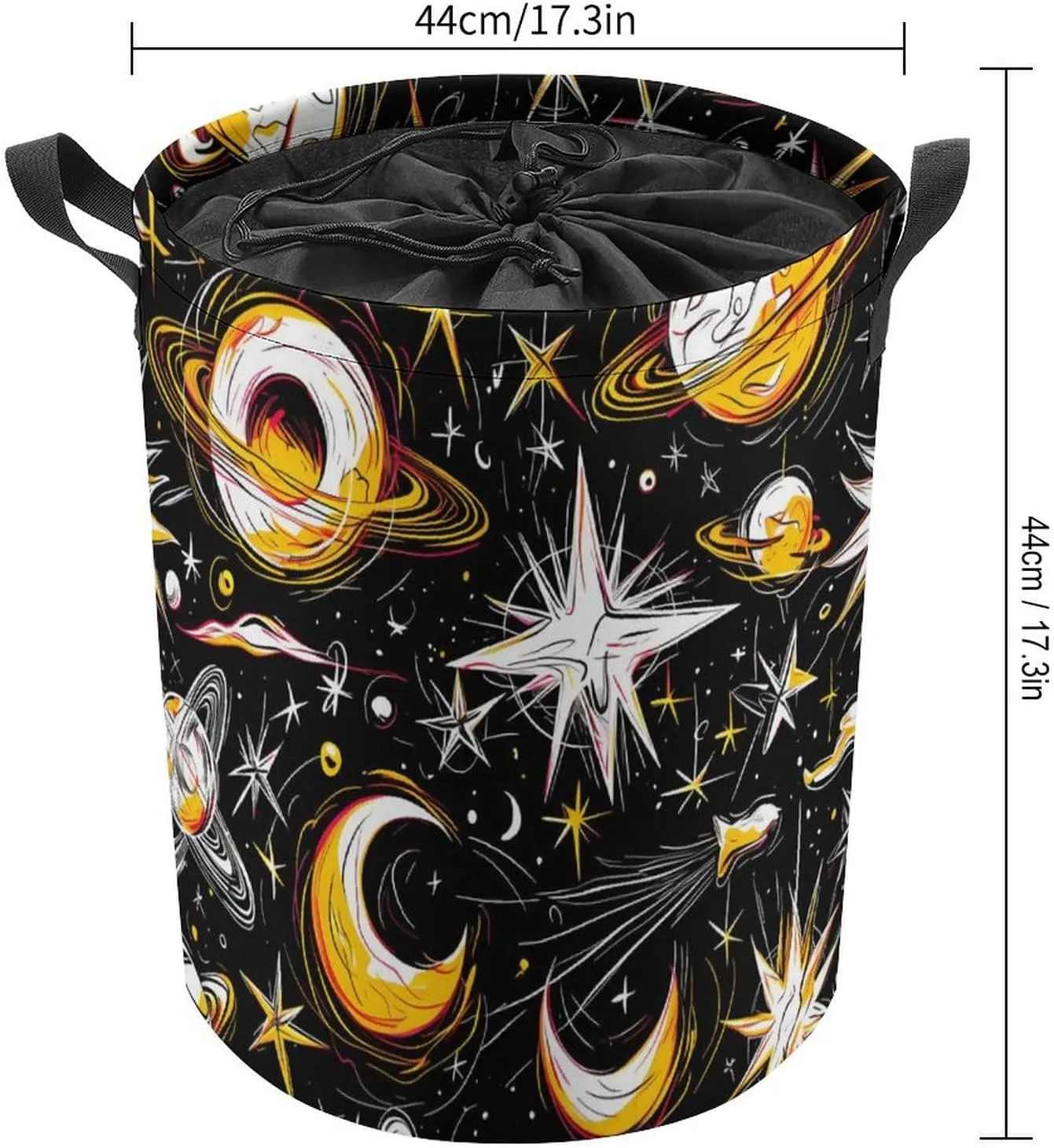 Laundry Hampers, Large Drawstring Laundry Bag, Removable Laundry Bags, Collapsible Storage Bin with Handles for Home Organization, Kids Room, Nursery Science