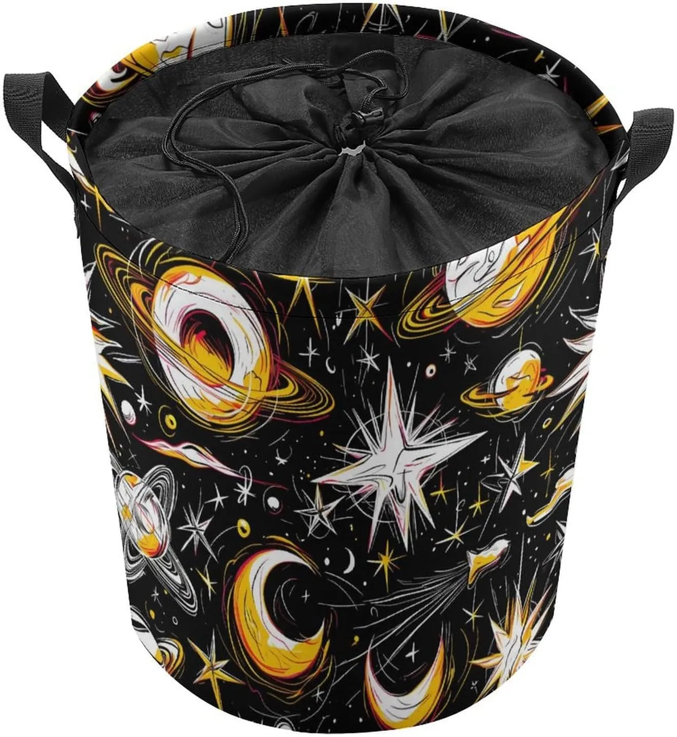 Laundry Hampers, Large Drawstring Laundry Bag, Removable Laundry Bags, Collapsible Storage Bin with Handles for Home Organization, Kids Room, Nursery Science