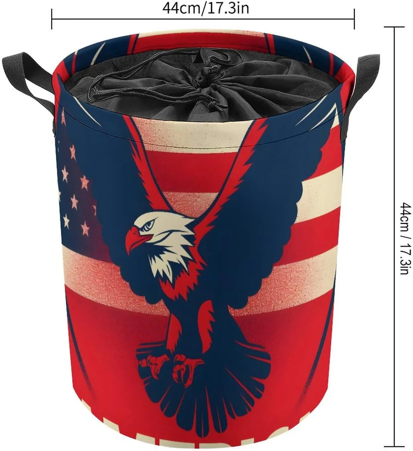 Laundry Hampers, Large Drawstring Laundry Bag, Removable Laundry Bags, Collapsible Storage Bin with Handles for Home Organization, Kids Room, Nursery Vertebrate