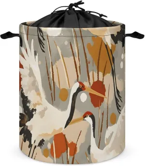 Laundry Hampers, Large Drawstring Laundry Bag, Removable Laundry Bags, Collapsible Storage Bin with Handles for Home Organization, Kids Room, Nursery Vertebrate
