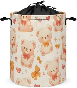 Laundry Hampers, Large Drawstring Laundry Bag, Removable Laundry Bags, Collapsible Storage Bin with Handles for Home Organization, Kids Room, Nursery Vertebrate