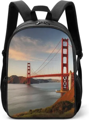 Lightweight Backpacks Cute Travel Bag Durable Golden Gate Bridge Printing Small Travel Backpack For Women & Men