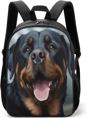 Lightweight Backpacks Cute Travel Bag Durable Rottweiler Dogs Tongue Face Printing Small Travel Backpack For Women & Men