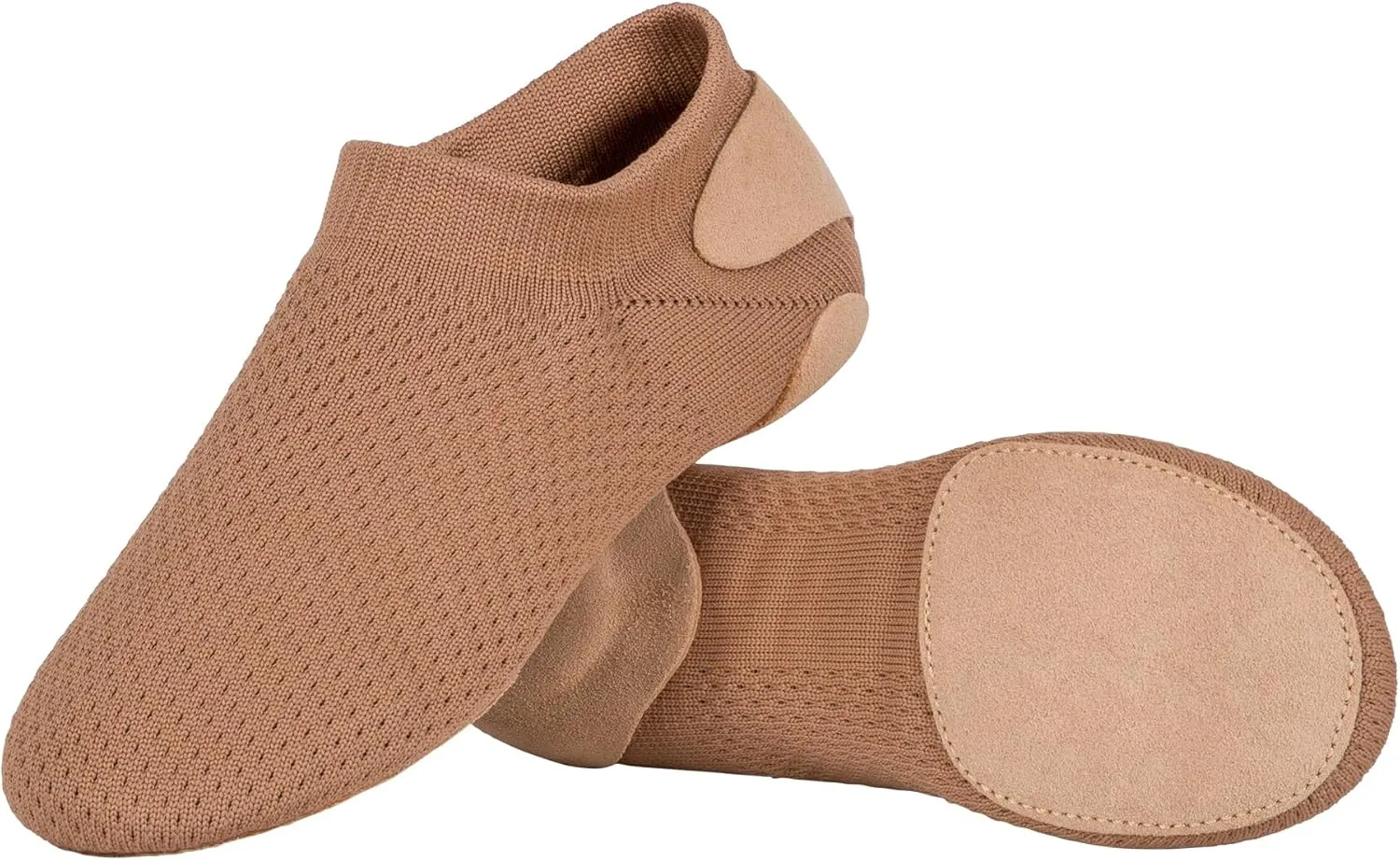 Linodes Unisex 019 Nylon Upper Leather Sole Slip-on Jazz Shoe for Women and Men's Dance Shoes