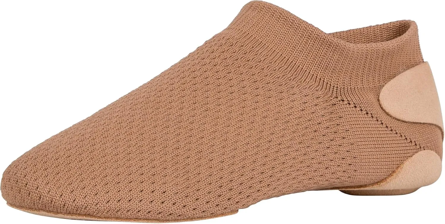 Linodes Unisex 019 Nylon Upper Leather Sole Slip-on Jazz Shoe for Women and Men's Dance Shoes