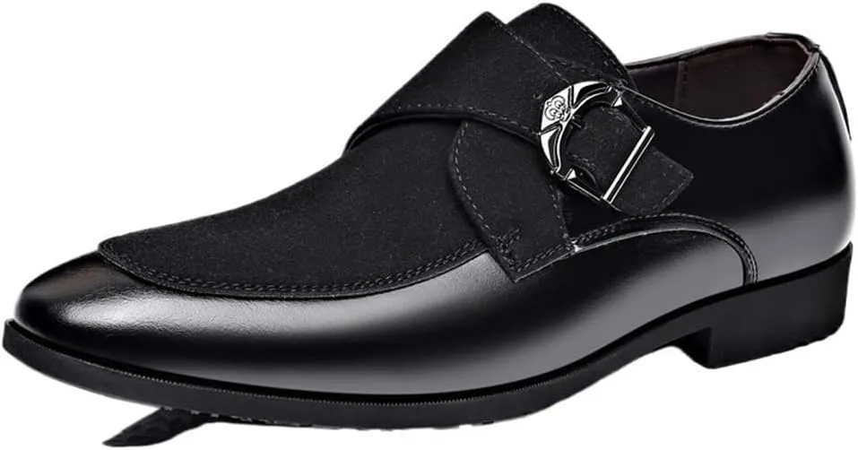 Luxury Men Oxford Dress Shoes for Wedding Formal Party Pointed Toe Buckle Business Casual Footwear