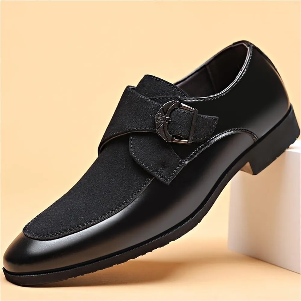 Luxury Men Oxford Dress Shoes for Wedding Formal Party Pointed Toe Buckle Business Casual Footwear