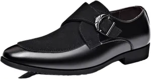 Luxury Men Oxford Dress Shoes for Wedding Formal Party Pointed Toe Buckle Business Casual Footwear