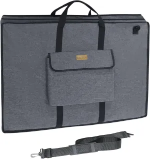 MeetYr Life Premium Art Portfolio Bag - Padded Triple Protection, Waterproof Protection with Shoulder Strap Durable and Portable - For Artwork, Posters, Sketches and Paintings（36"x24"）